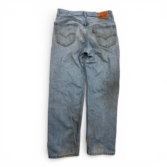 Levi's 550 Jeans Distressed Relaxed Tapered Men's 32 x 29.5 Frays Fade Stains - Picture 2 of 9